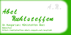 abel muhlsteffen business card