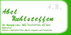 abel muhlsteffen business card